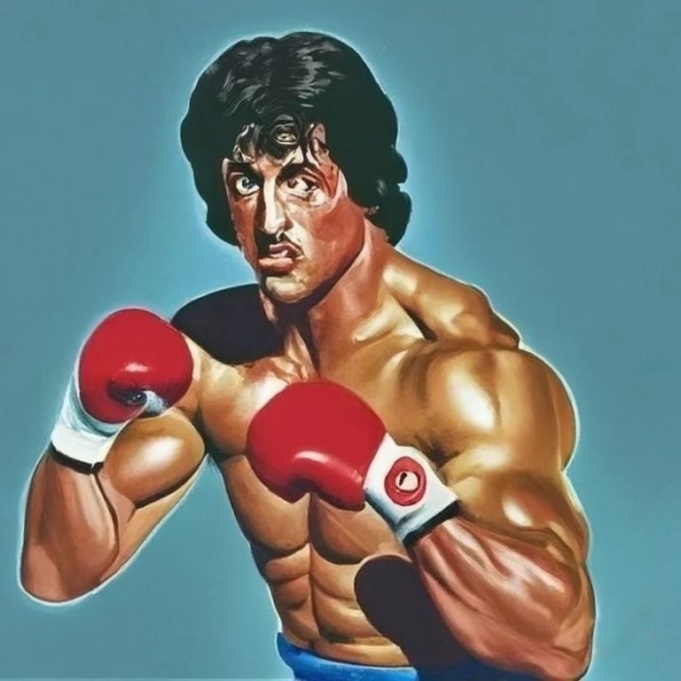 Sylvester Stallone als bokser Rocky 1975